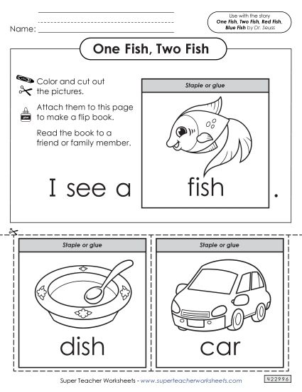 Cut and Glue Activities - Flip Book (Printable PDF Worksheet)