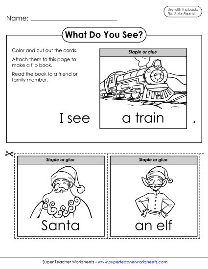 Cut and Glue Activities - Flip Book: What Do You See? (Printable PDF Worksheet)
