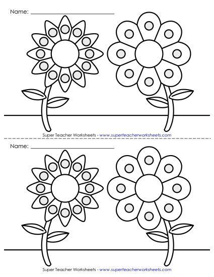 Sticker Charts - Flowers Sticker Chart (Printable PDF Worksheet)