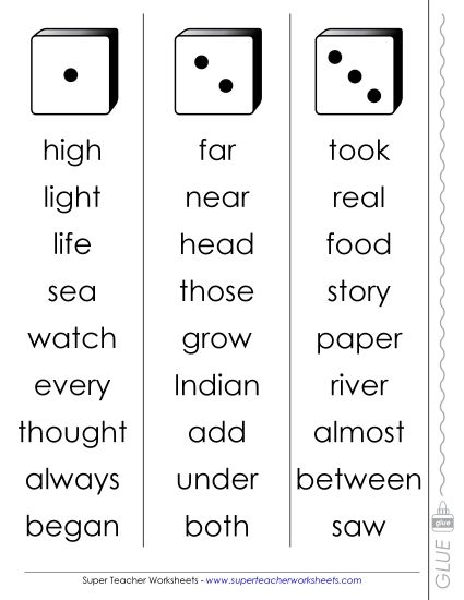 Level 3: Third Hundred - Fluency Dice Game: Third Hundred, #1-50 (Printable PDF Worksheet)