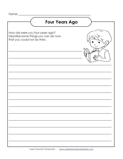 Four Years Ago (Printable PDF Worksheet)