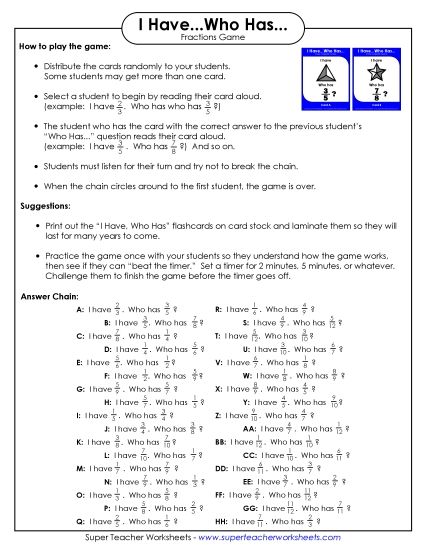 Math - Fractions (Basic) (Printable PDF Worksheet)