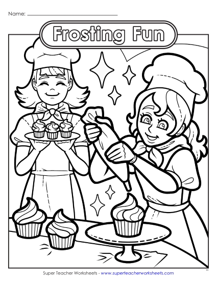 Advanced Pictures (For Older Students) - Frosting Fun (Printable PDF Worksheet)