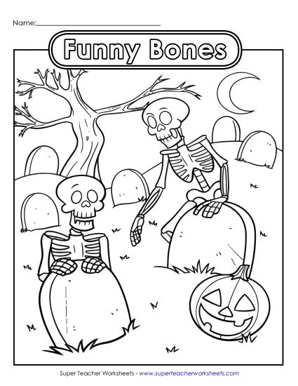 Advanced Pictures (For Older Children) - Funny Bones (Printable PDF Worksheet)
