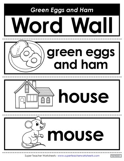 Pocket Chart Word Wall - GE&H Word Wall (Printable PDF Worksheet)