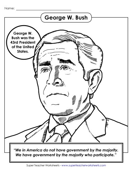 George W. Bush  (Printable PDF Worksheet)