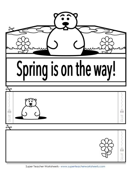 Hats - Crowns - Groundhog Crown: No Shadow (Printable PDF Worksheet)