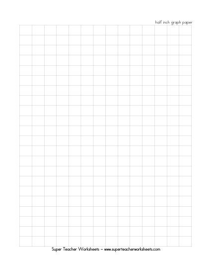 Printable Graph Paper - Half Inch Graph Paper (Printable PDF Worksheet)