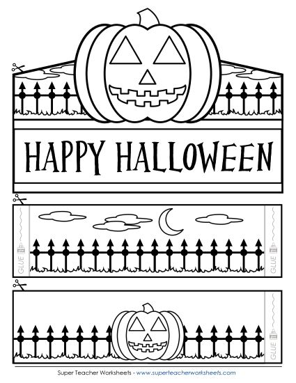 Holiday Crowns (Ordered by Date) - Halloween Pumpkin (Printable PDF Worksheet)