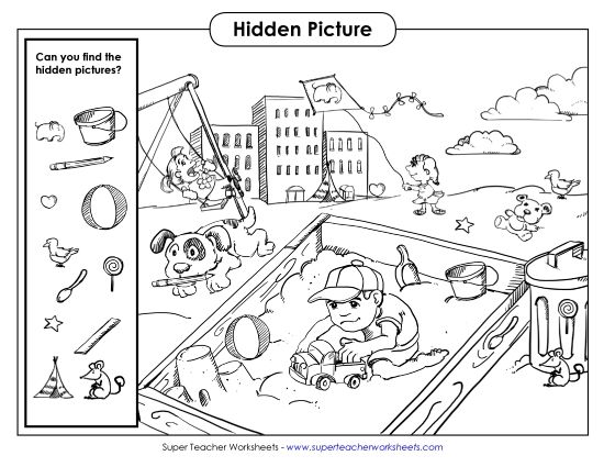 Puzzles & Activities - Hidden Picture Puzzle (Printable PDF Worksheet)