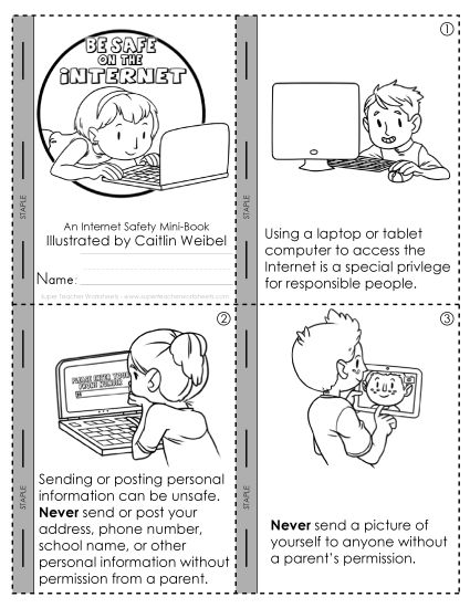 Mini-Book - Internet Safety Mini-Book (Printable PDF Worksheet)