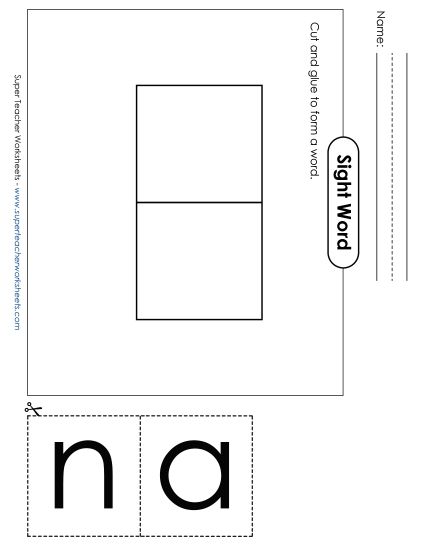 Large Cut-and-Glue: An (Printable PDF Worksheet)