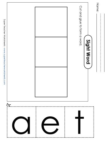 Large Cut-and-Glue: Ate (Printable PDF Worksheet)