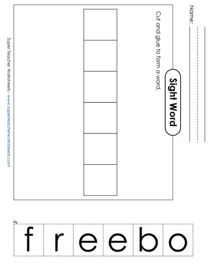 Large Cut-and-Glue: Before (Printable PDF Worksheet)