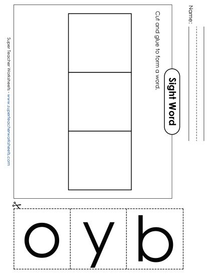 Large Cut-and-Glue: Boy (Printable PDF Worksheet)