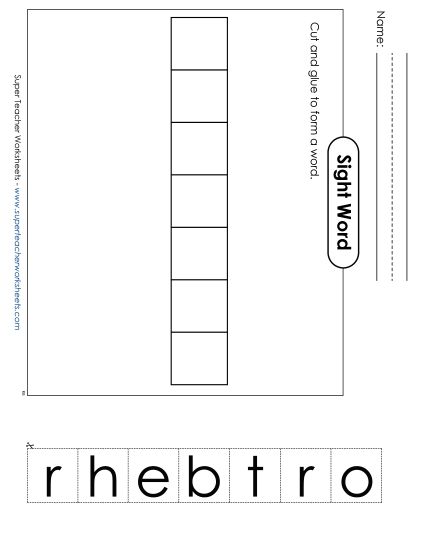 Large Cut-and-Glue: Brother (Printable PDF Worksheet)