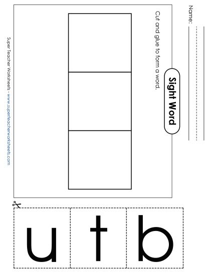 Large Cut-and-Glue: But (Printable PDF Worksheet)