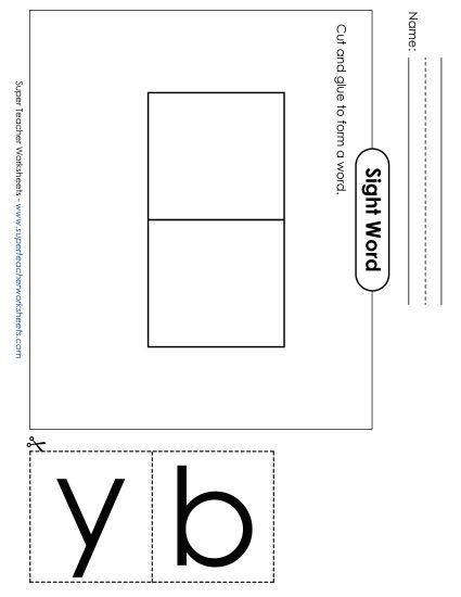 Large Cut-and-Glue: By (Printable PDF Worksheet)