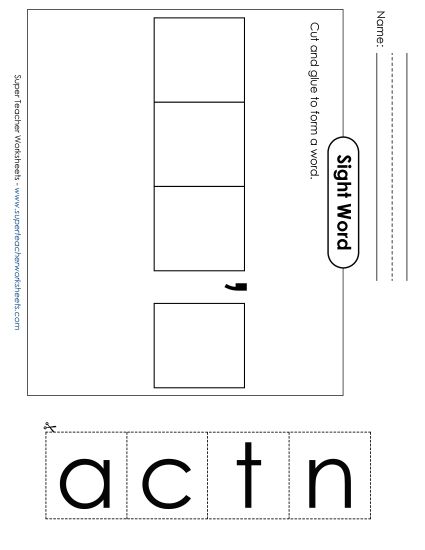 Large Cut-and-Glue: Can't (Printable PDF Worksheet)