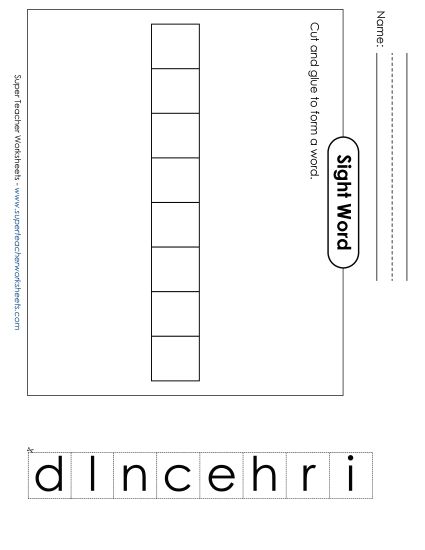 Large Cut-and-Glue: Children (Printable PDF Worksheet)