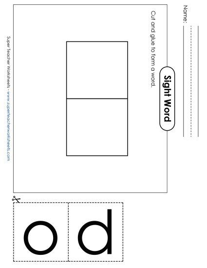 Large Cut-and-Glue: Do (Printable PDF Worksheet)