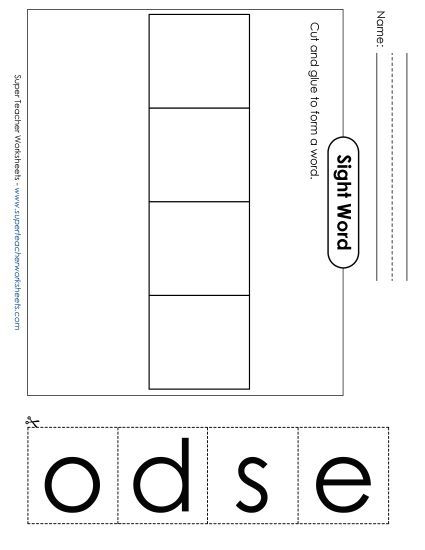 Large Cut-and-Glue: Does (Printable PDF Worksheet)