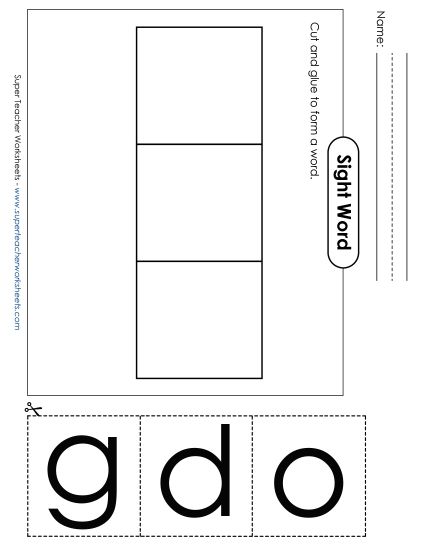 Large Cut-and-Glue: Dog (Printable PDF Worksheet)