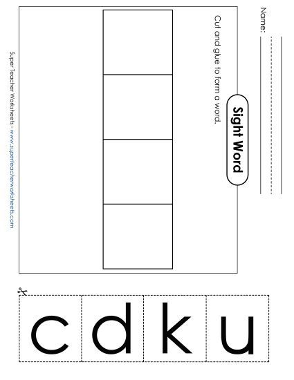 Large Cut-and-Glue: Duck (Printable PDF Worksheet)