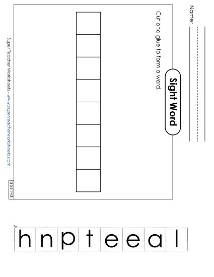 Large Cut-and-Glue: Elephant (Printable PDF Worksheet)