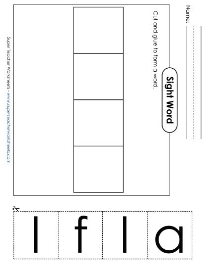 Large Cut-and-Glue: Fall (Printable PDF Worksheet)