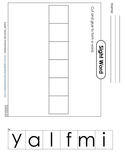 Large Cut-and-Glue: Family (Printable PDF Worksheet)