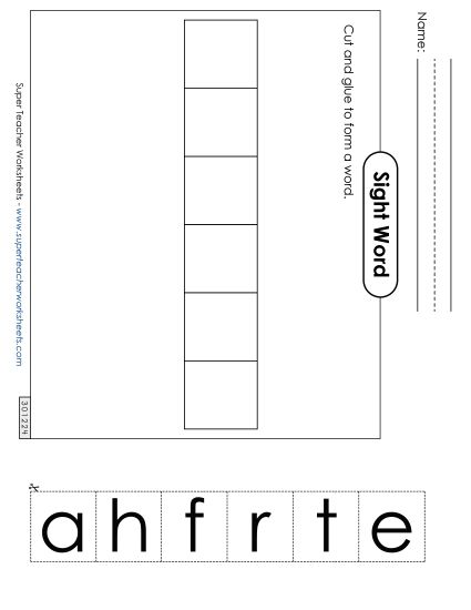 Large Cut-and-Glue: Father (Printable PDF Worksheet)