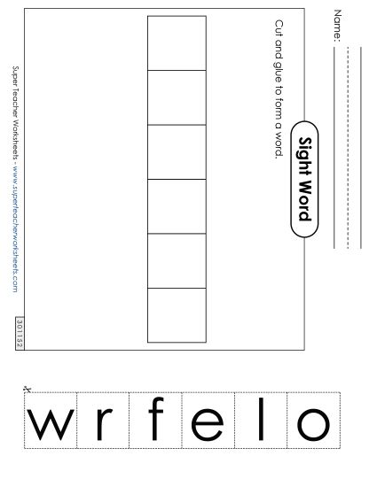 Large Cut-and-Glue: Flower (Printable PDF Worksheet)