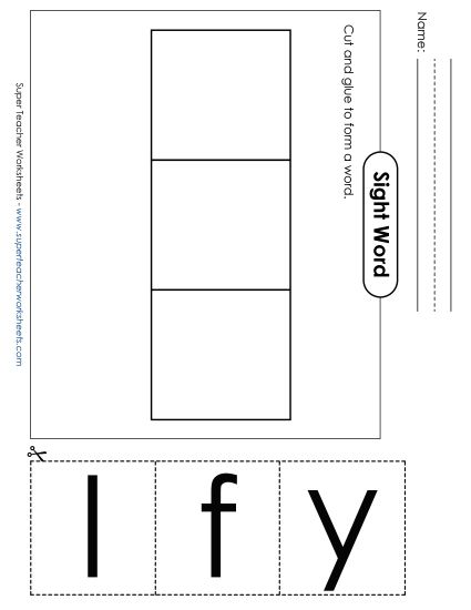 Large Cut-and-Glue: Fly (Printable PDF Worksheet)