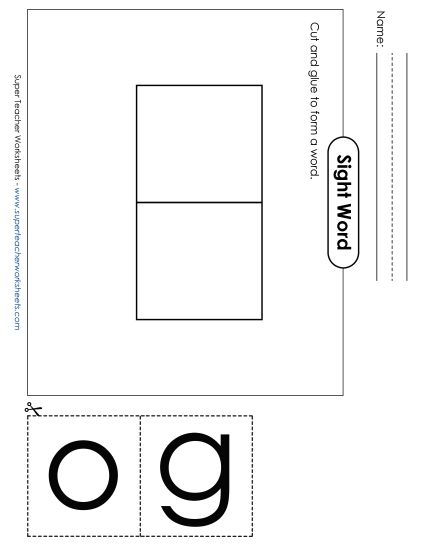 Large Cut-and-Glue: Go (Printable PDF Worksheet)