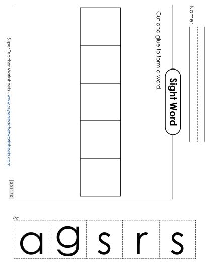 Large Cut-and-Glue: Grass (Printable PDF Worksheet)