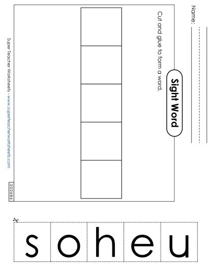 Large Cut-and-Glue: House (Printable PDF Worksheet)