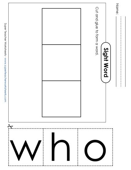 Large Cut-and-Glue: How (Printable PDF Worksheet)