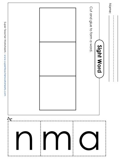 Large Cut-and-Glue: Man (Printable PDF Worksheet)