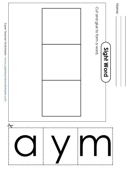 Large Cut-and-Glue: May (Printable PDF Worksheet)