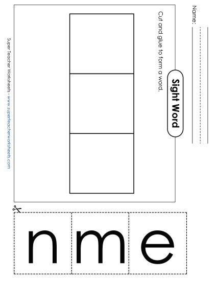 Large Cut-and-Glue: Men (Printable PDF Worksheet)