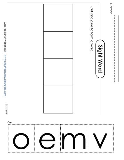 Large Cut-and-Glue: Move (Printable PDF Worksheet)