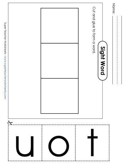 Large Cut-and-Glue: Out (Printable PDF Worksheet)