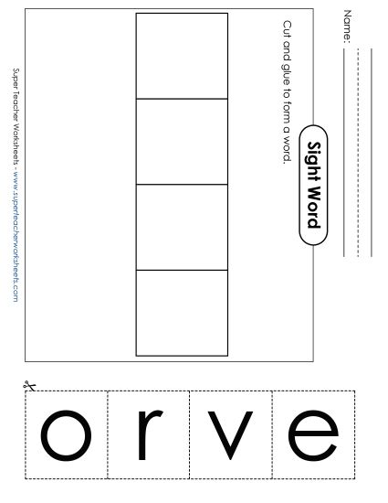 Large Cut-and-Glue: Over (Printable PDF Worksheet)