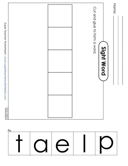 Large Cut-and-Glue: Plate (Printable PDF Worksheet)