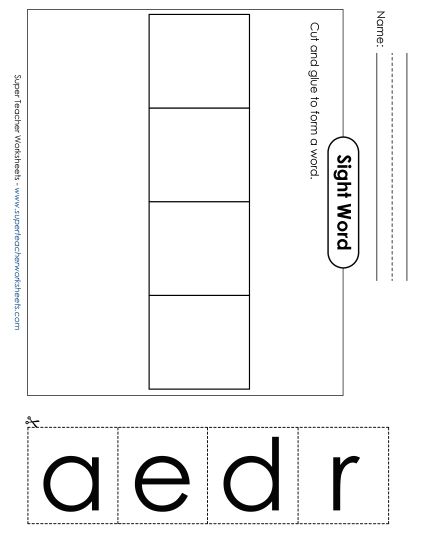 Large Cut-and-Glue: Read (Printable PDF Worksheet)