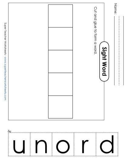 Large Cut-and-Glue: Round (Printable PDF Worksheet)