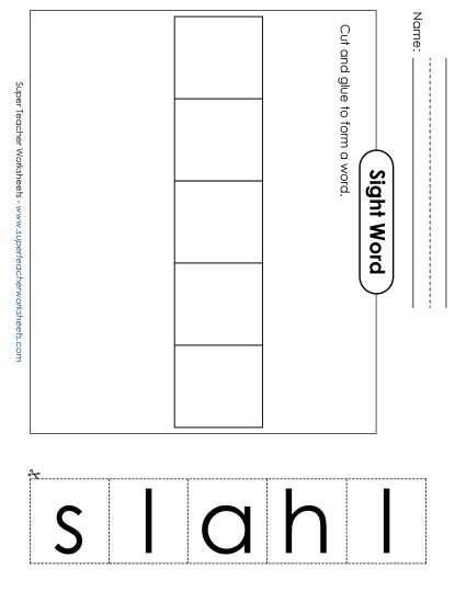 Large Cut-and-Glue: Shall (Printable PDF Worksheet)