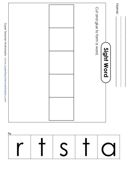 Large Cut-and-Glue: Start (Printable PDF Worksheet)