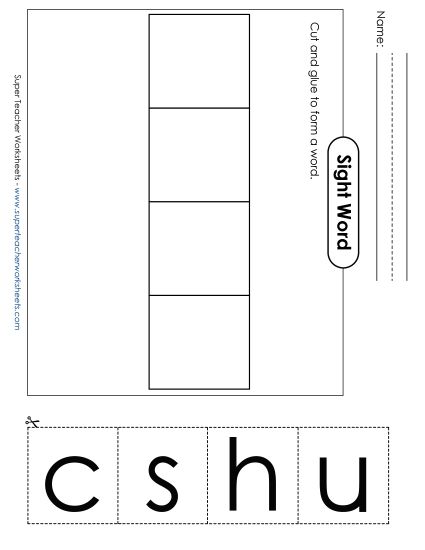Large Cut-and-Glue: Such (Printable PDF Worksheet)
